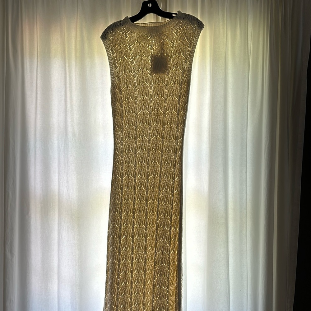 Loulou Studio ivory crochet dress. NWT. SIZE m